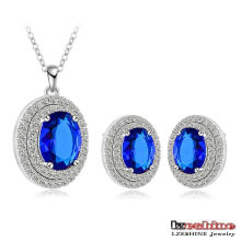 Blue Rhinestone Wedding Bridal Jewelry Sets (CST0028-B)